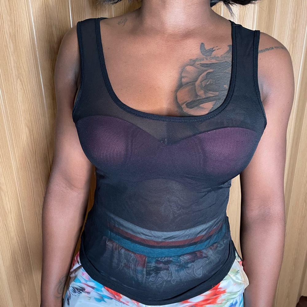 Black mesh tank